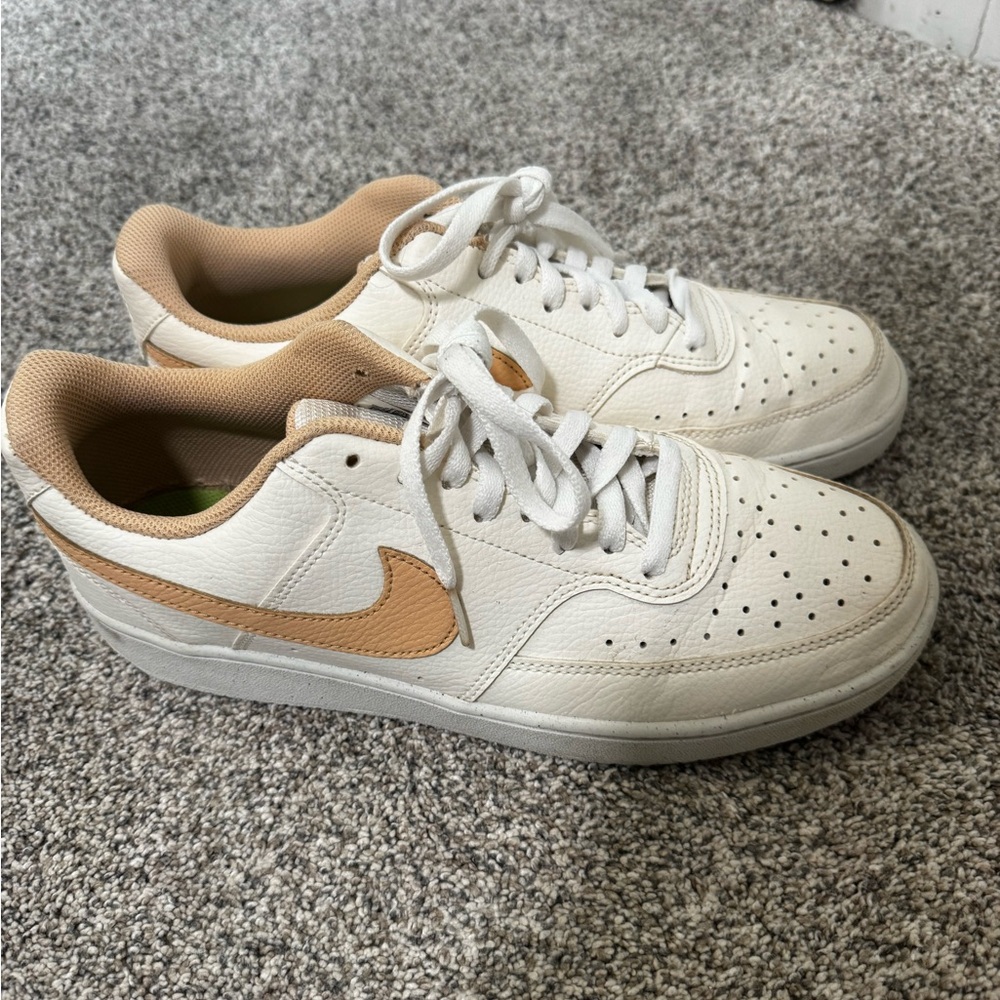 Nike Tan and White Sneakers